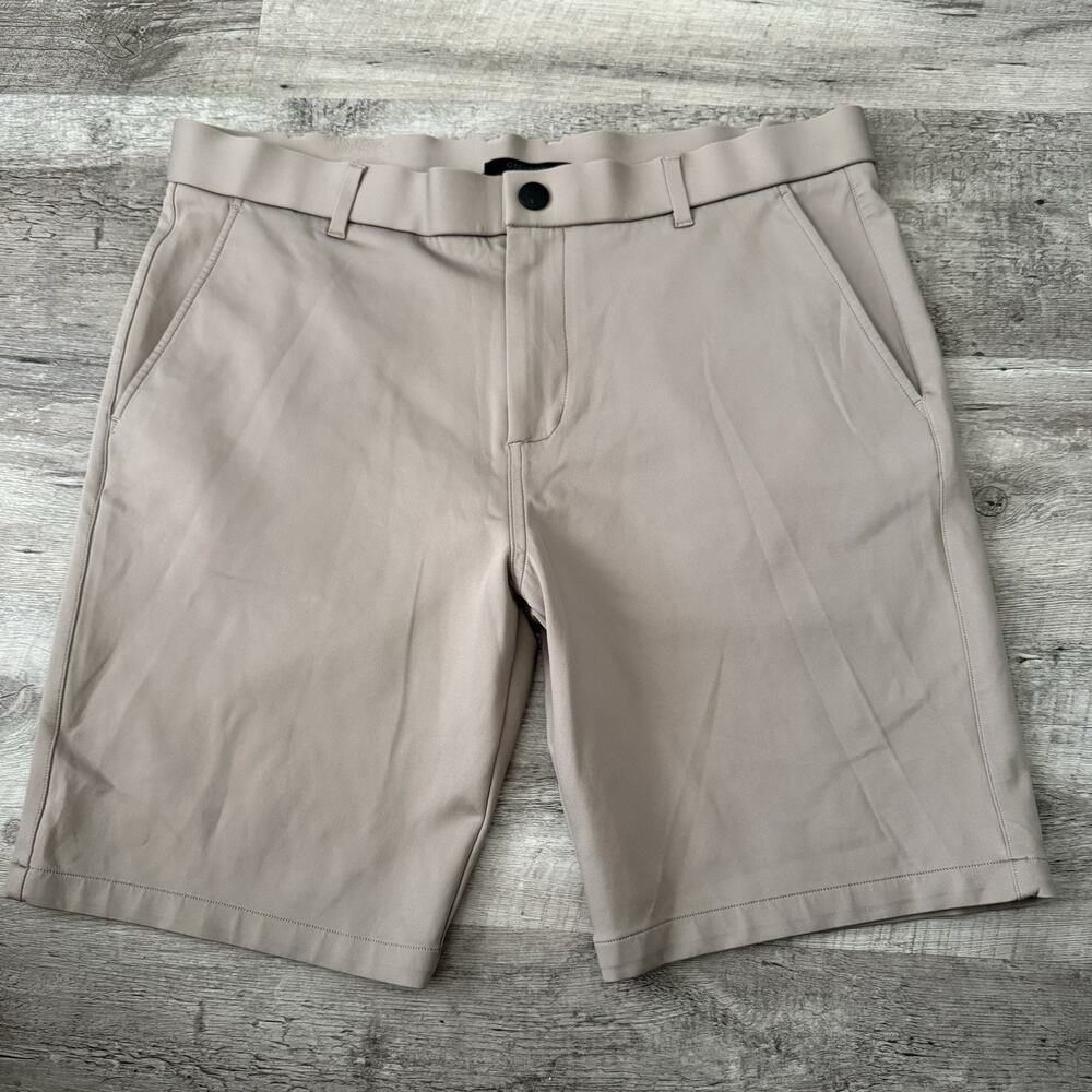 Greyson Montauk Golf Shorts Mens 36 Brown Taupe Stretch Performance Chino